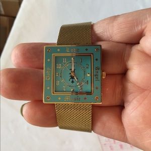 L.A.M.B. Turquoise & Gold Watch